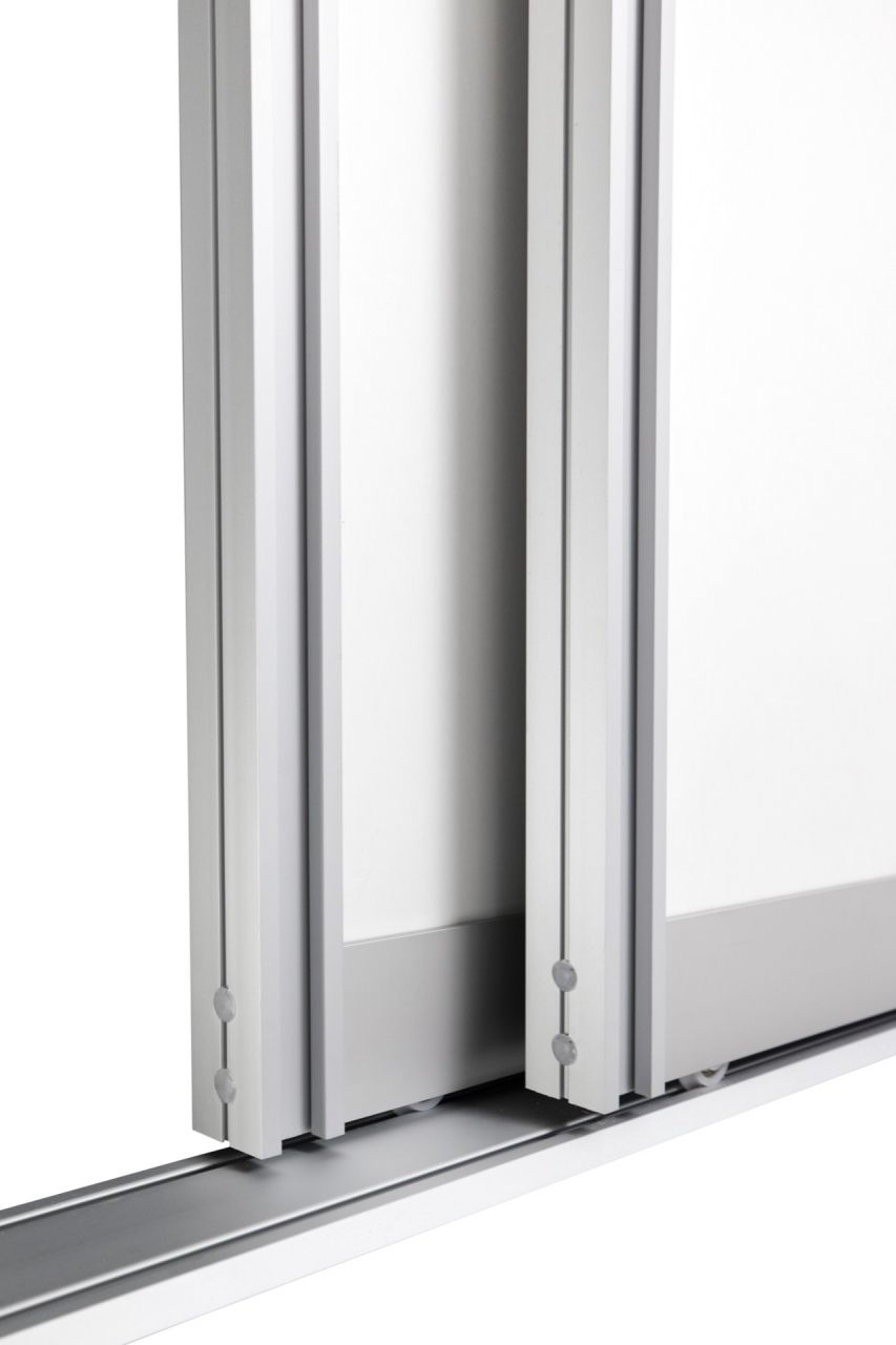 Schiebetürbausatz mit Aluminiumrahmen Rahmentyp A | Für Raumteiler, Schrank- und Nischentüren jeder Art | Individuell zusammenstellen | Eckiges Profil