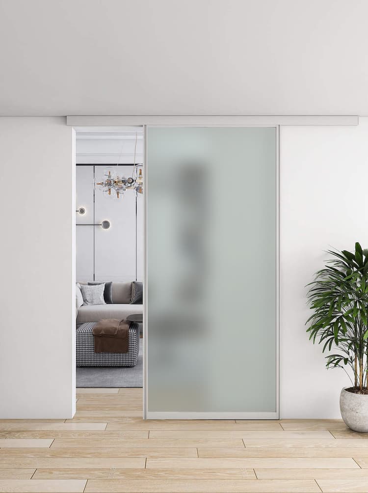 Bild von Glas Schiebetür Füllung auf Maß in 6 Farben 