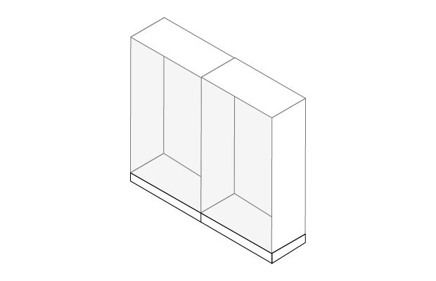 Schrank mit Sockel