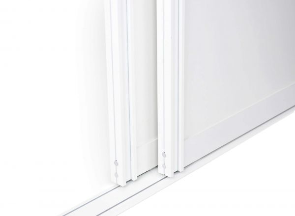 BS-Komfort mit Rahmentyp A Weiß Matt|Lackierter Schiebetür-Bausatz für Schranktüren/Raumteiler