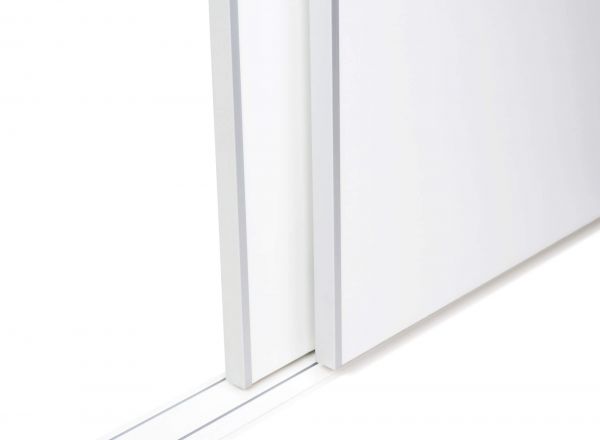 BS-Standard Weiß Matt | Lackierter Schiebetür-Bausatz Bodensystem für Schrank- /Nischen-Türen